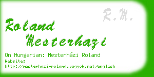 roland mesterhazi business card