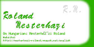 roland mesterhazi business card